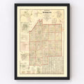 Vintage Map of Tuscola County, Michigan 1875