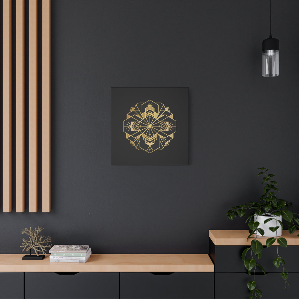 Gold Geometric Mandala Canvas