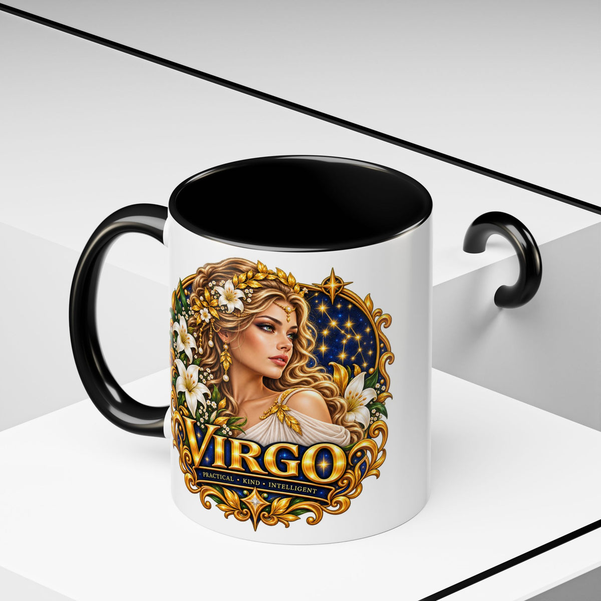 Virgo Zodiac Coffee Mug — Astrology Gift Mug (11/15oz)