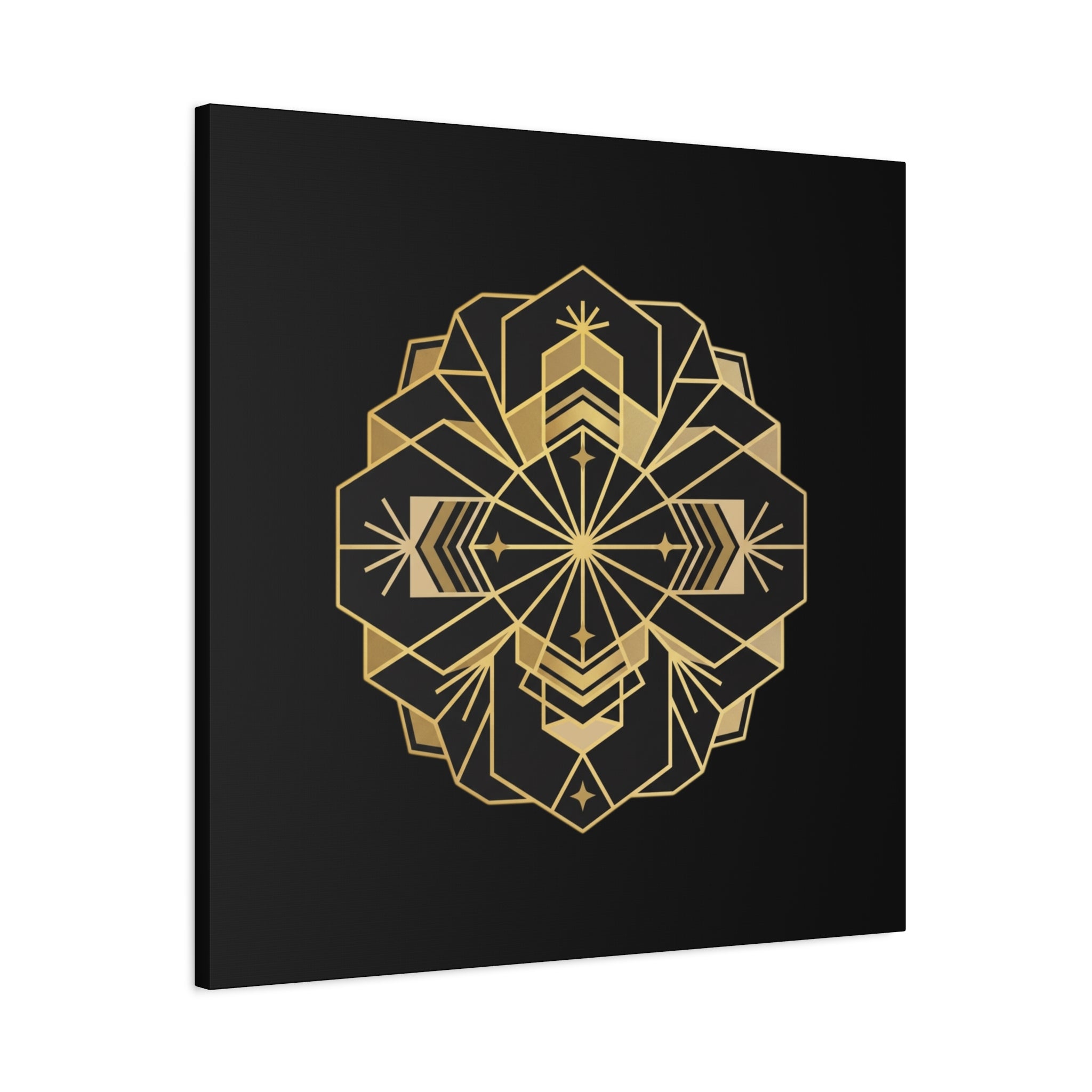 Gold Geometric Mandala Canvas