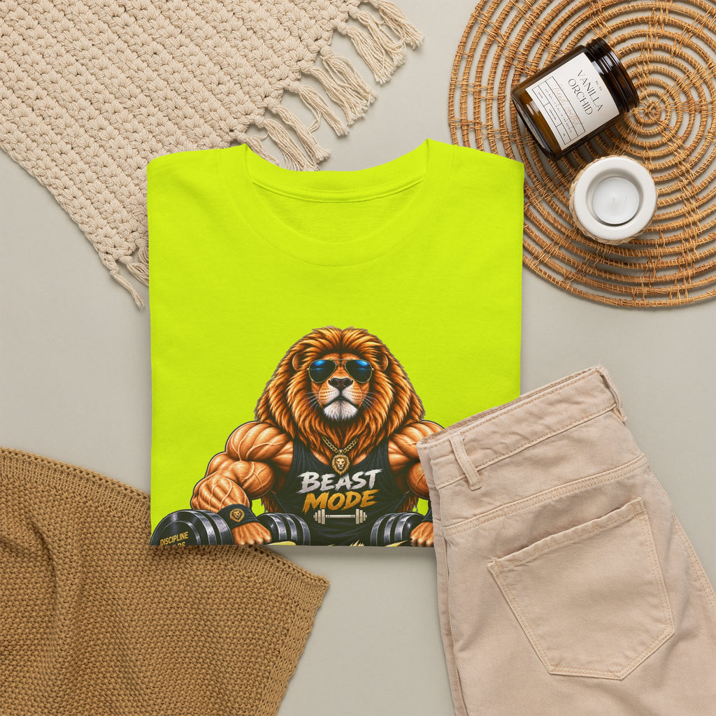Beast Mode Lion T-Shirt — Workout Gym Fitness Tee