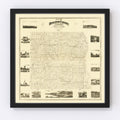 Vintage Map of Houston County, Minnesota 1871