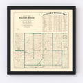 Vintage Map of Isanti County, Minnesota 1898