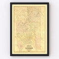 Vintage Map of Ramsey County, Minnesota 1885
