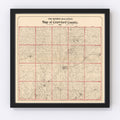 Vintage Map of Crawford County, Iowa 1898
