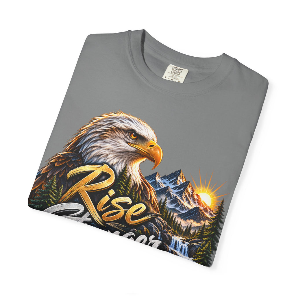 Rise Stronger Every Day Eagle T-Shirt — Motivational Nature Graphic Tee