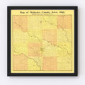 Vintage Map of Mahaska County, Iowa 1895