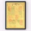 Vintage Map of Polk County, Iowa 1872