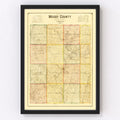 Vintage Map of Moody County, South Dakota 1896