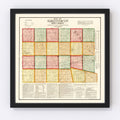 Vintage Map of Sargent County, North Dakota 1899