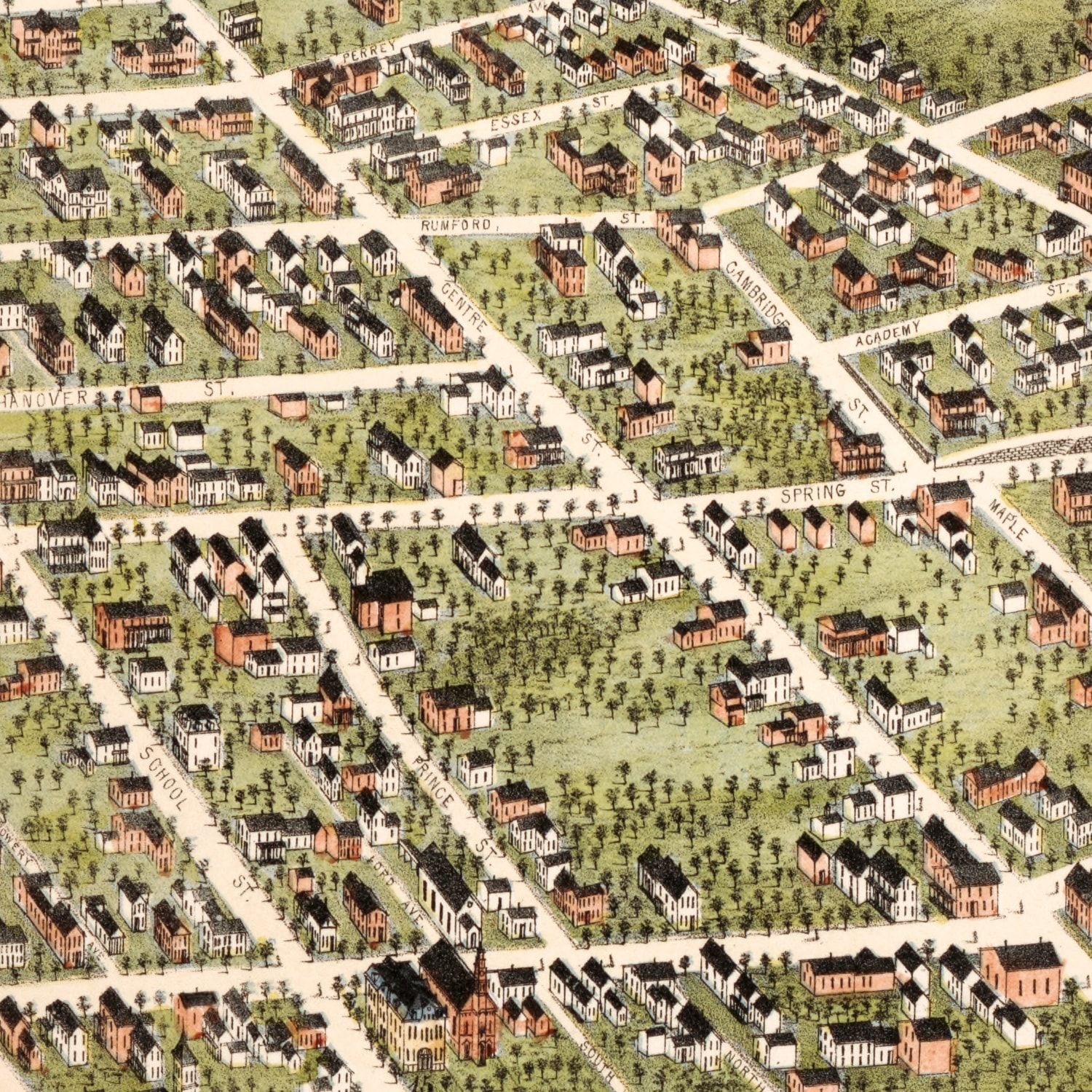 Vintage Map of Concord, New Hampshire 1875