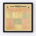 Vintage Map of Gundy County, Missouri 1890
