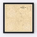 Vintage Map of Cedar County, Missouri 1879