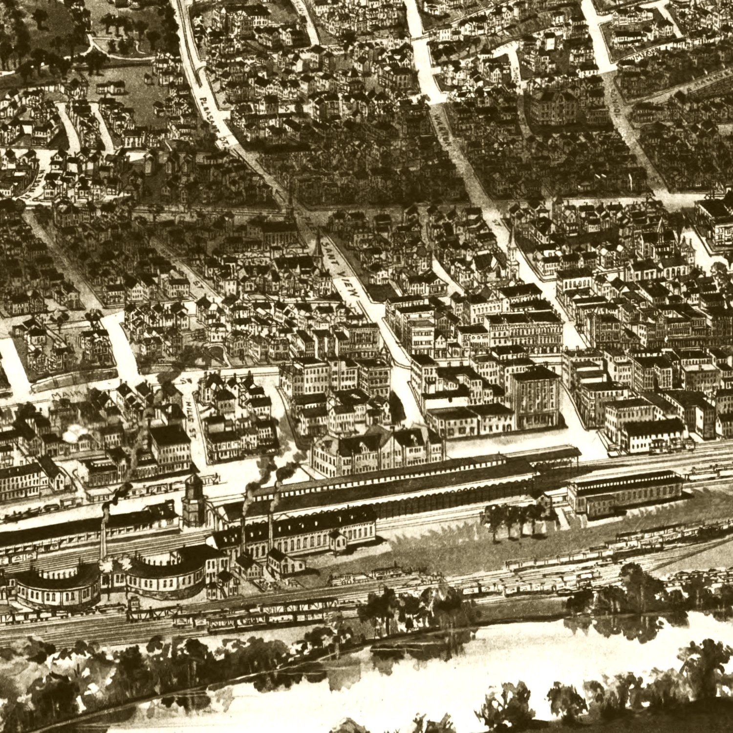 Vintage Map of Concord, New Hampshire 1899