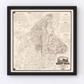 Vintage Map of Butte County, California 1886