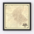 Vintage Map of Butte County, California 1877