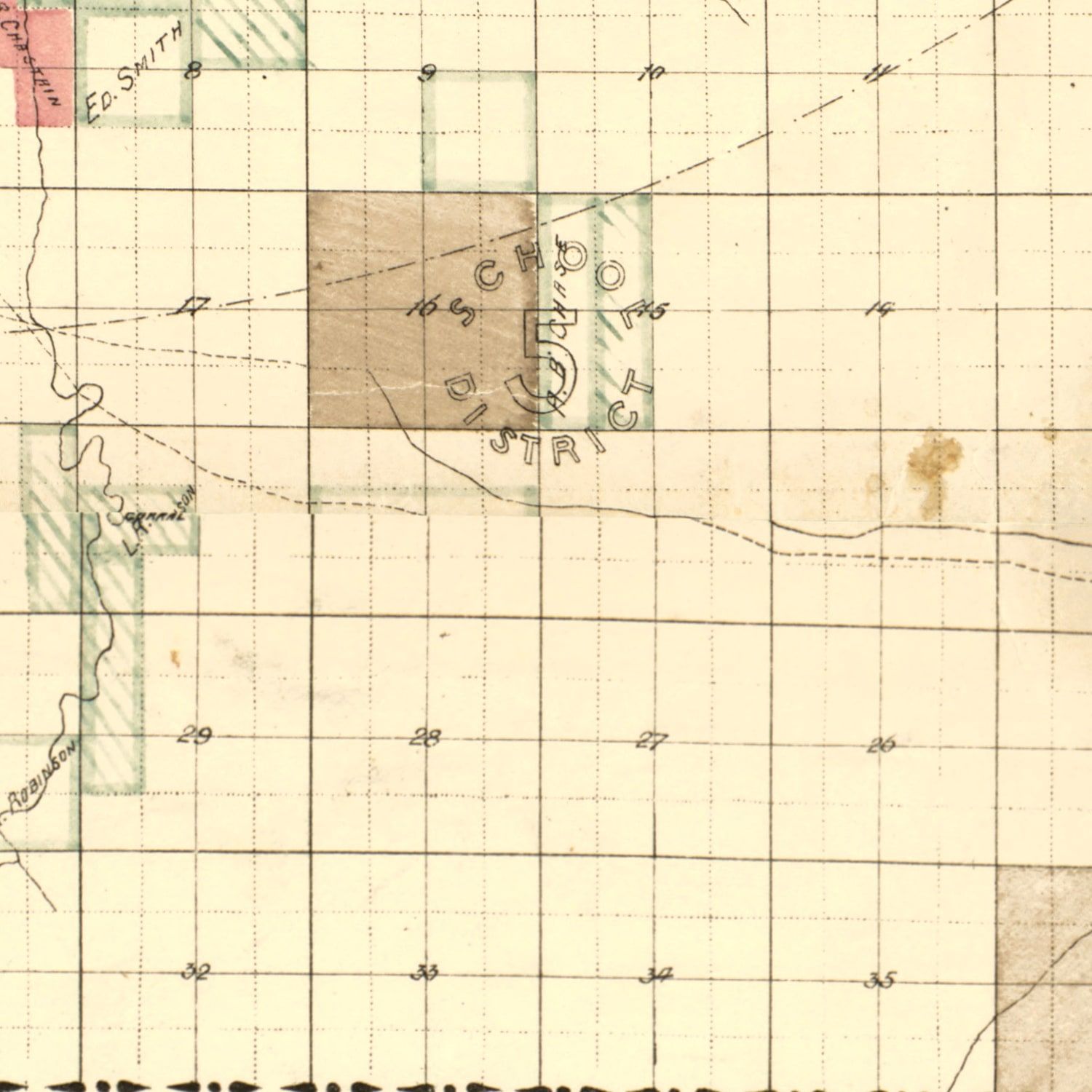 Vintage Map of Pueblo County, Colorado 1888