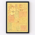 Vintage Map of Johnson County, Kansas 1886