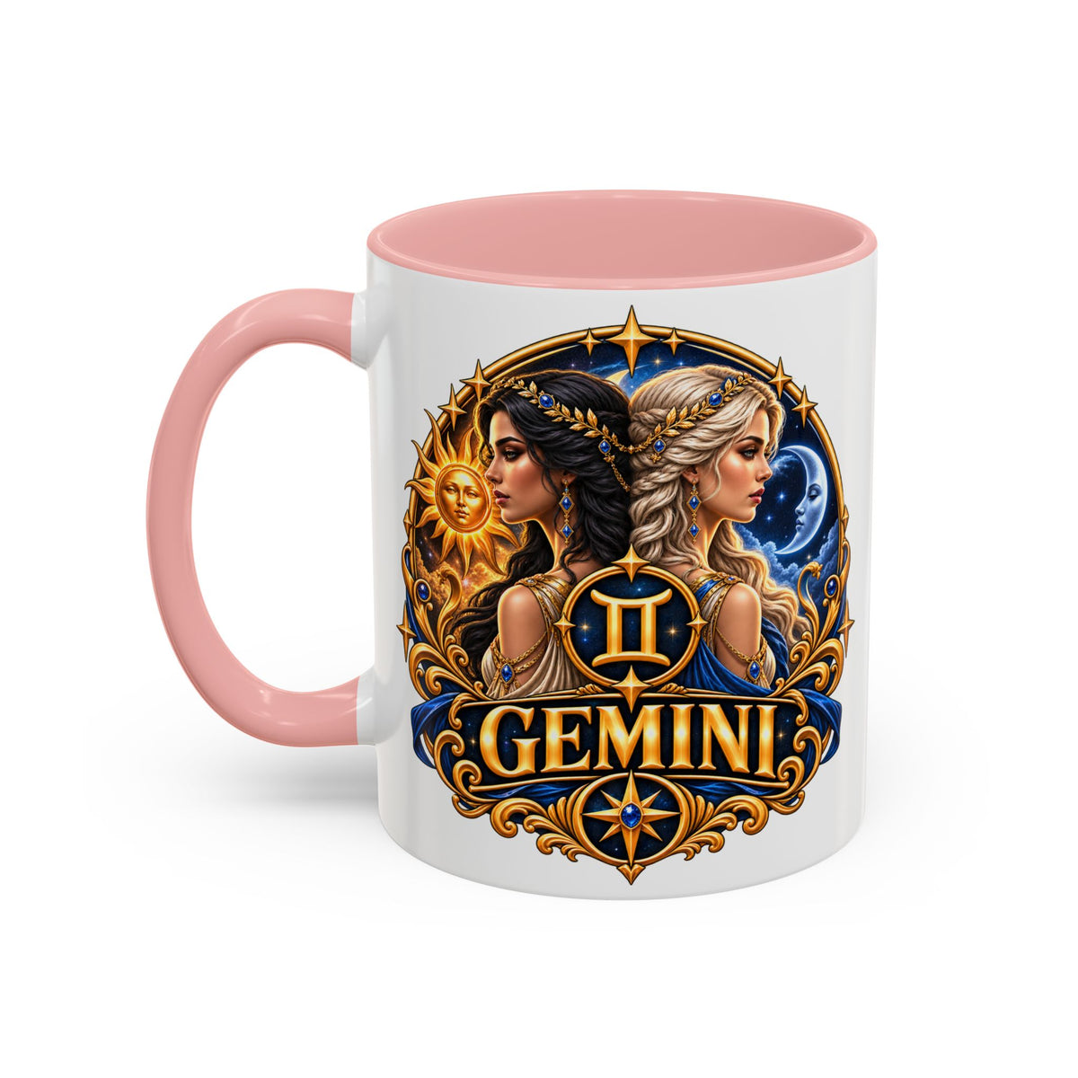 Gemini Zodiac Coffee Mug — Gemini Sign Astrology Accent Mug (11/15oz)