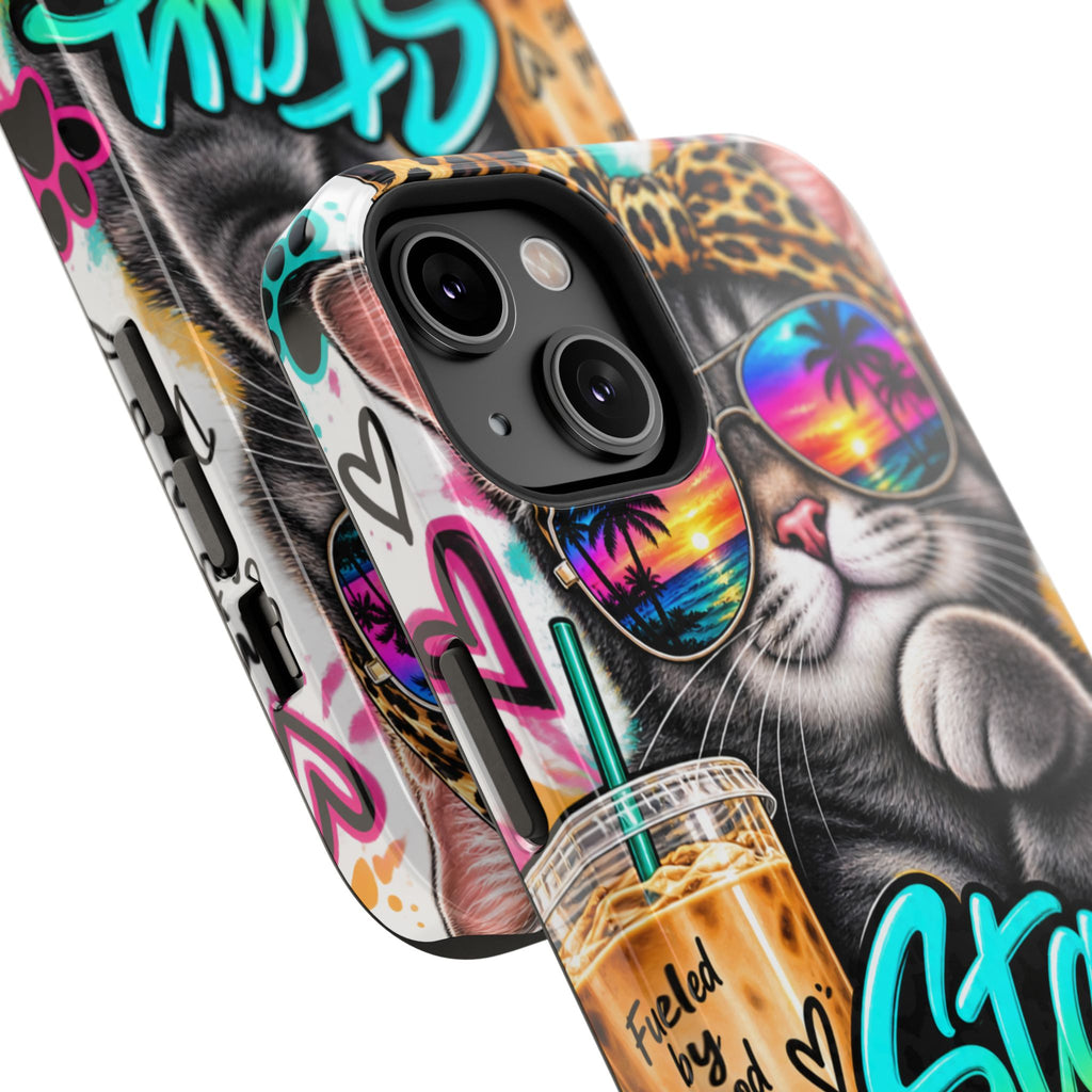 Phone Case — "Stay Pawsitive" Cat Impact-Resistant Case