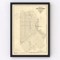 Vintage Map of San Francisco, California 1849