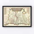 Vintage Map of Pennsylvania 1687