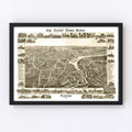 Vintage Map of Exeter, New Hampshire 1877