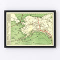 Vintage Map of Alaska 1897