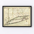 Vintage Map of New York 1815