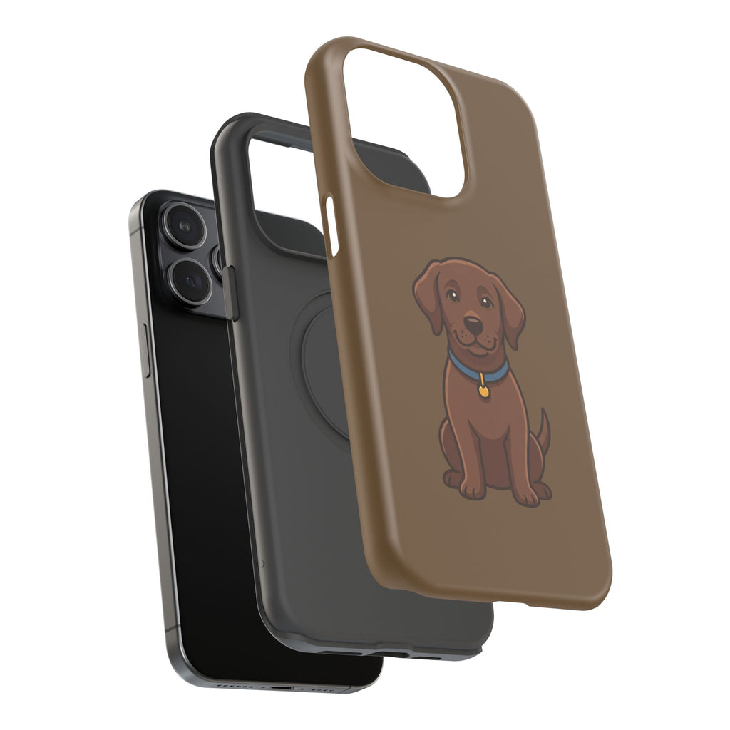 Chocolate Labrador Phone Case — Cute Dog Impact‑Resistant iPhone Cover
