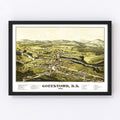 Vintage Map of Goffstown, New Hampshire 1887