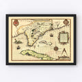 Vintage Map of Florida 1591