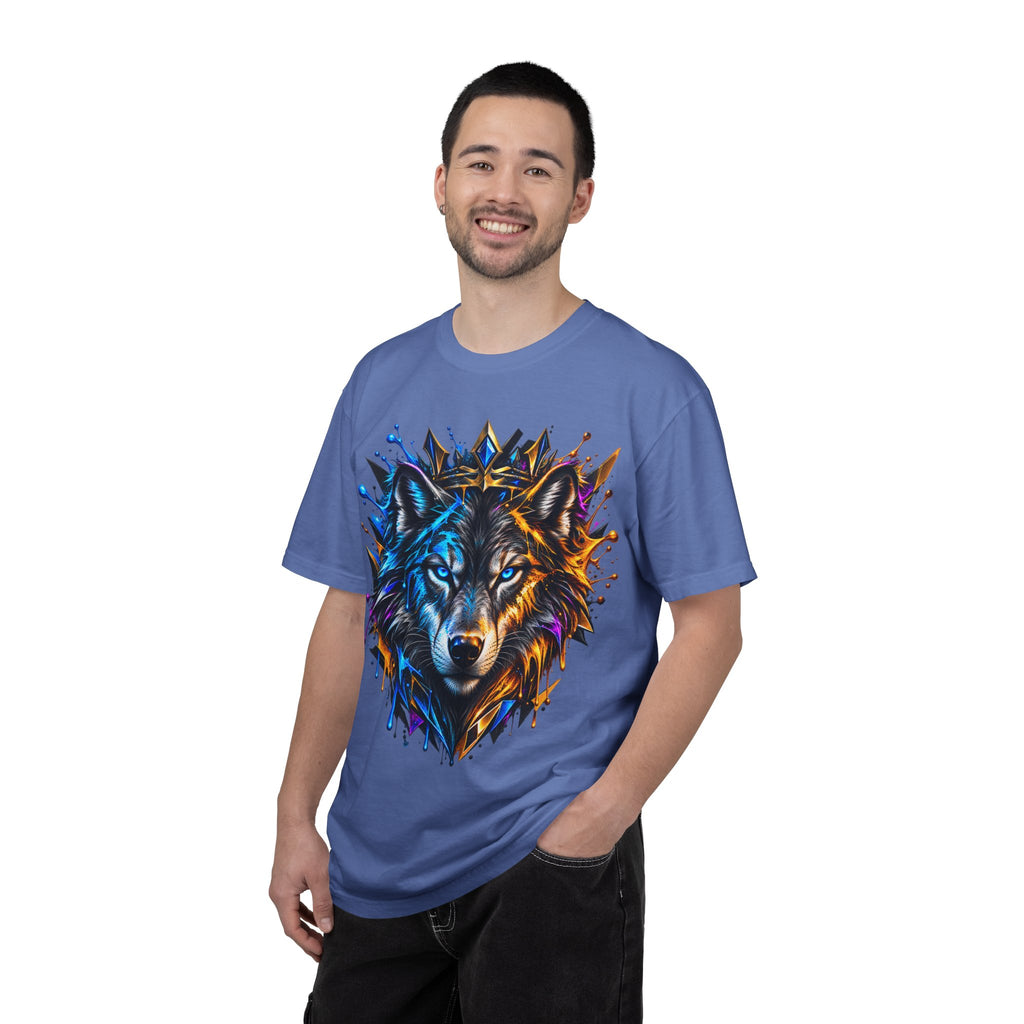 Wolf Head Graphic T-Shirt — Colorful Splash Art Tee