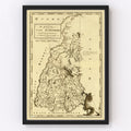 Vintage Map of New Hampshire 1794