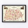 Vintage Map of New Hampshire 1871