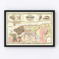 Vintage Map of New York 1857