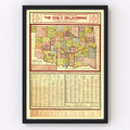 Vintage Map of Oklahoma 1905