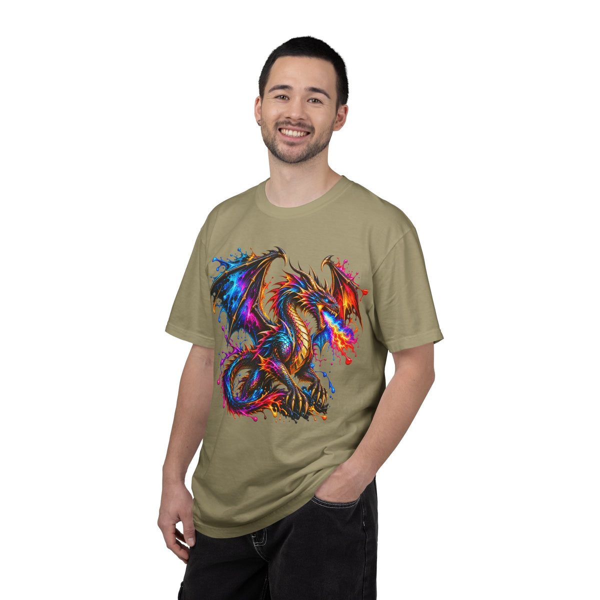 Vibrant Watercolor Dragon T-Shirt