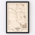 Vintage Map of South Dakota 1872