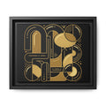 Gold Geometric Art Print — Framed Matte Canvas