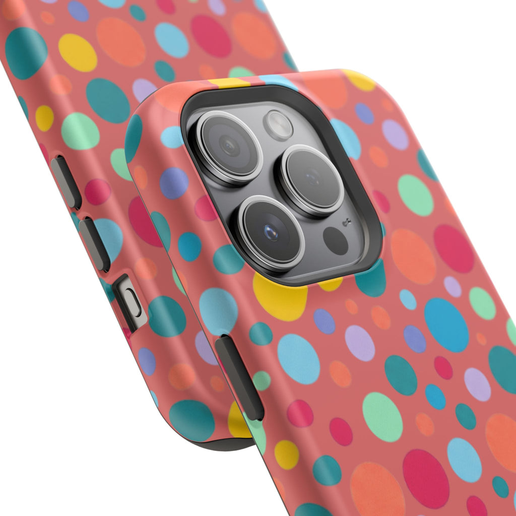Colorful Polka Dot Magnetic Phone Case — Impact-Resistant, Vibrant Retro Dots