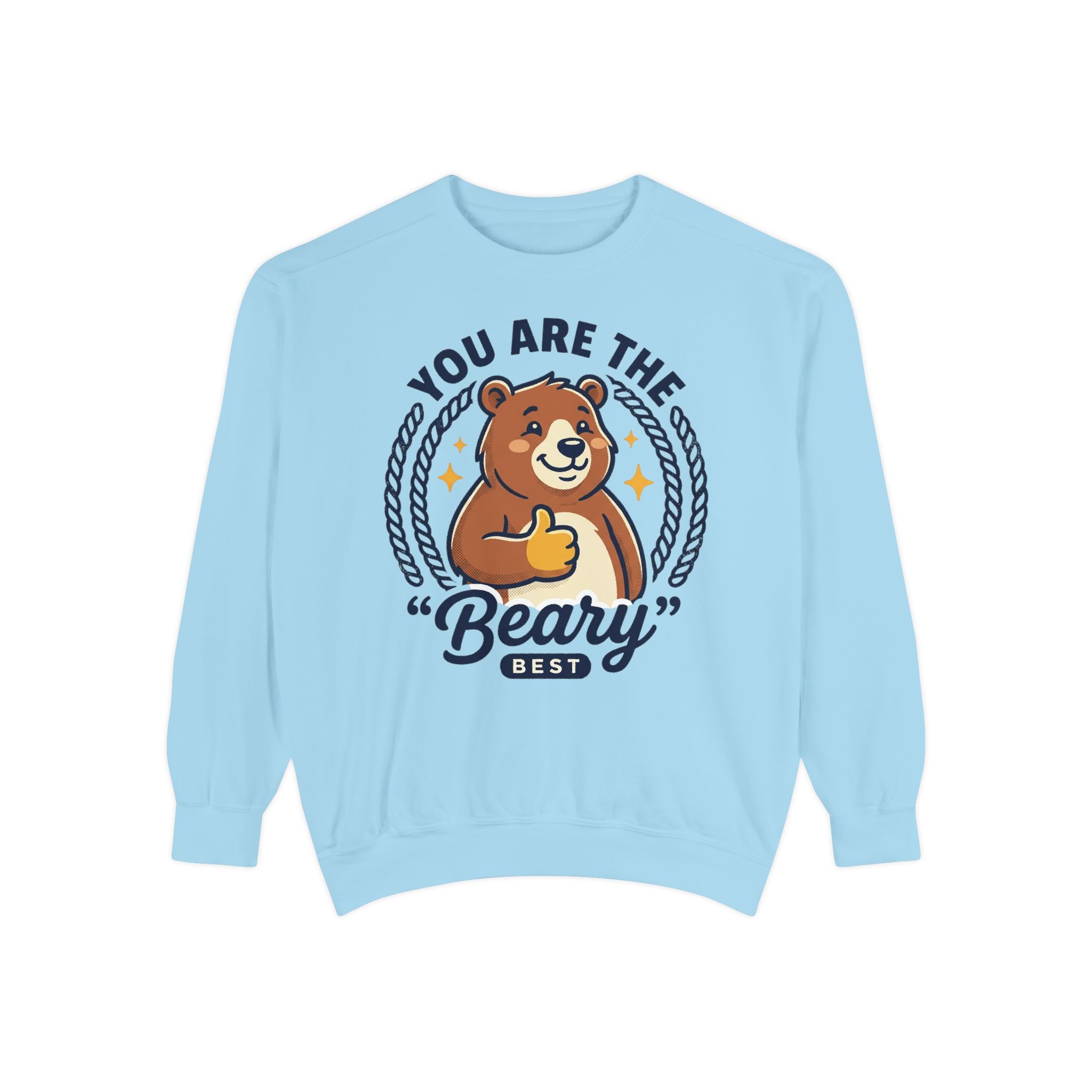 You Are The Beary Best Sweatshirt — Cute Thumbs-Up Bear Graphic