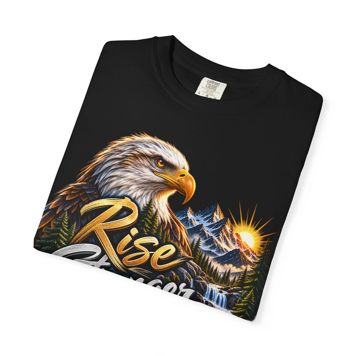 Rise Stronger Every Day Eagle T-Shirt — Motivational Nature Graphic Tee
