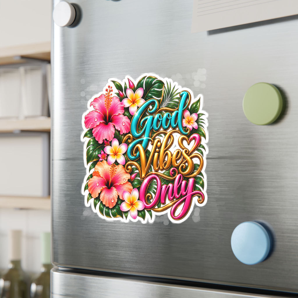 Good Vibes Only Floral Sticker – Vinyl Decal