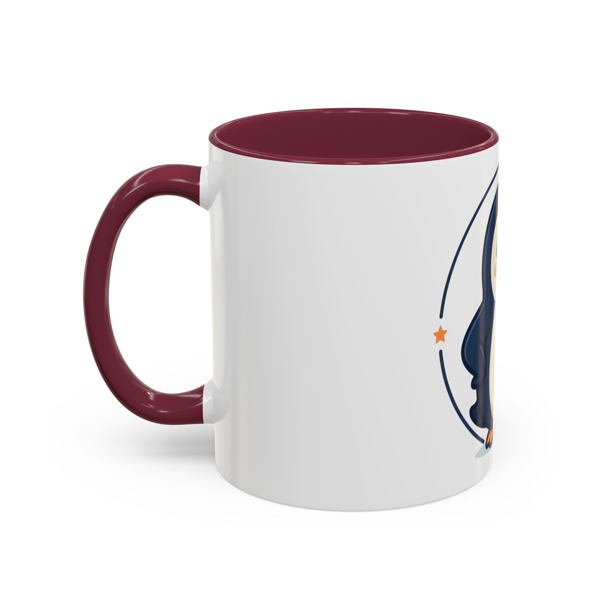 Cute Waving Penguin Mug | 11oz or 15oz Colorful Ceramic