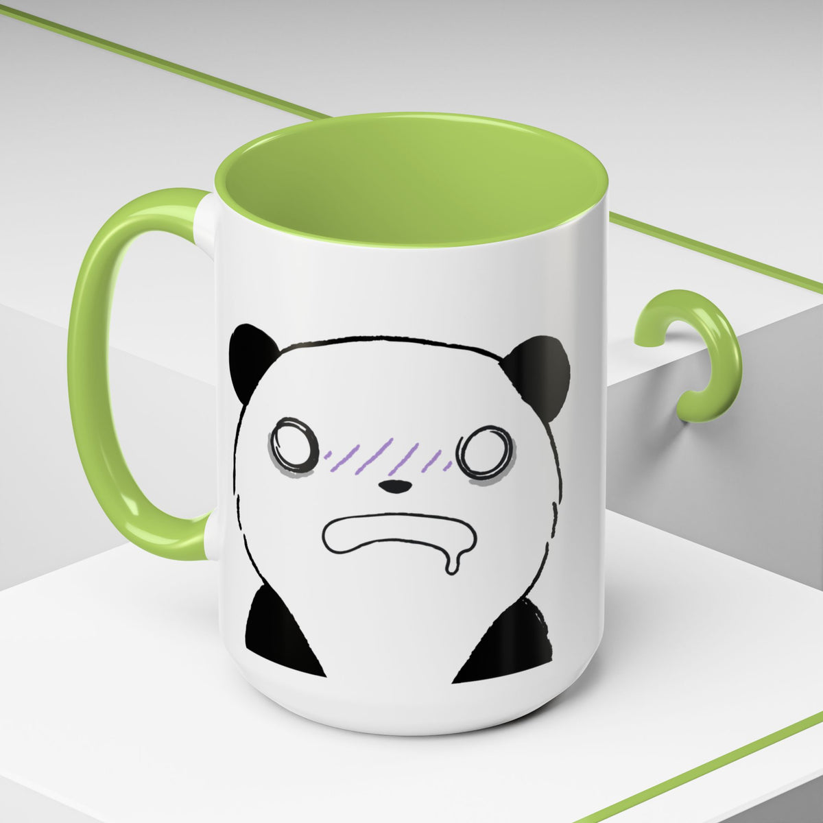 Just Give Me My Coffee!!! Accent Mug — Panda Coffee Lover Gift (11/15oz)