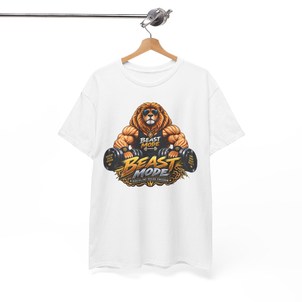 Beast Mode Lion T-Shirt — Workout Gym Fitness Tee