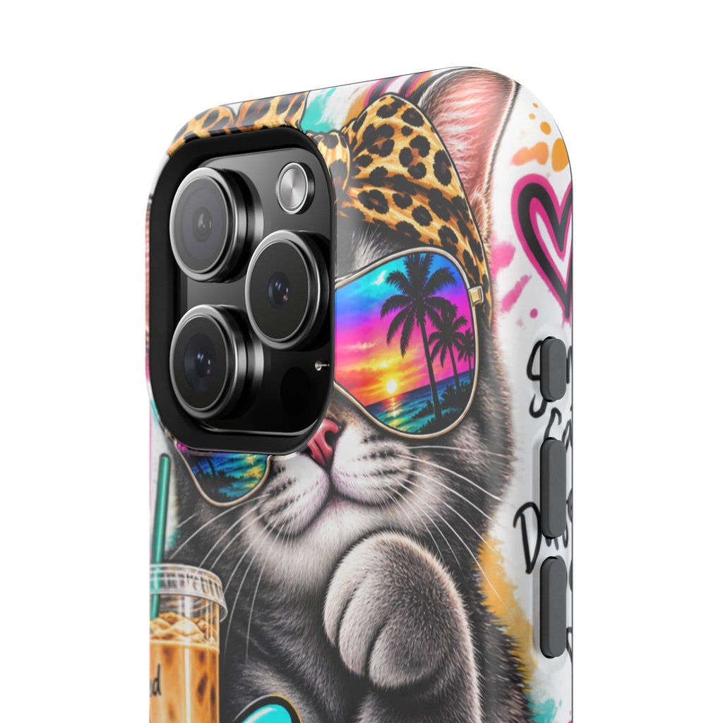 Phone Case — "Stay Pawsitive" Cat Impact-Resistant Case