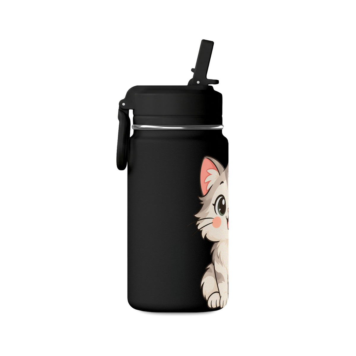 Cute Kitten Mini Water Bottle, 14oz