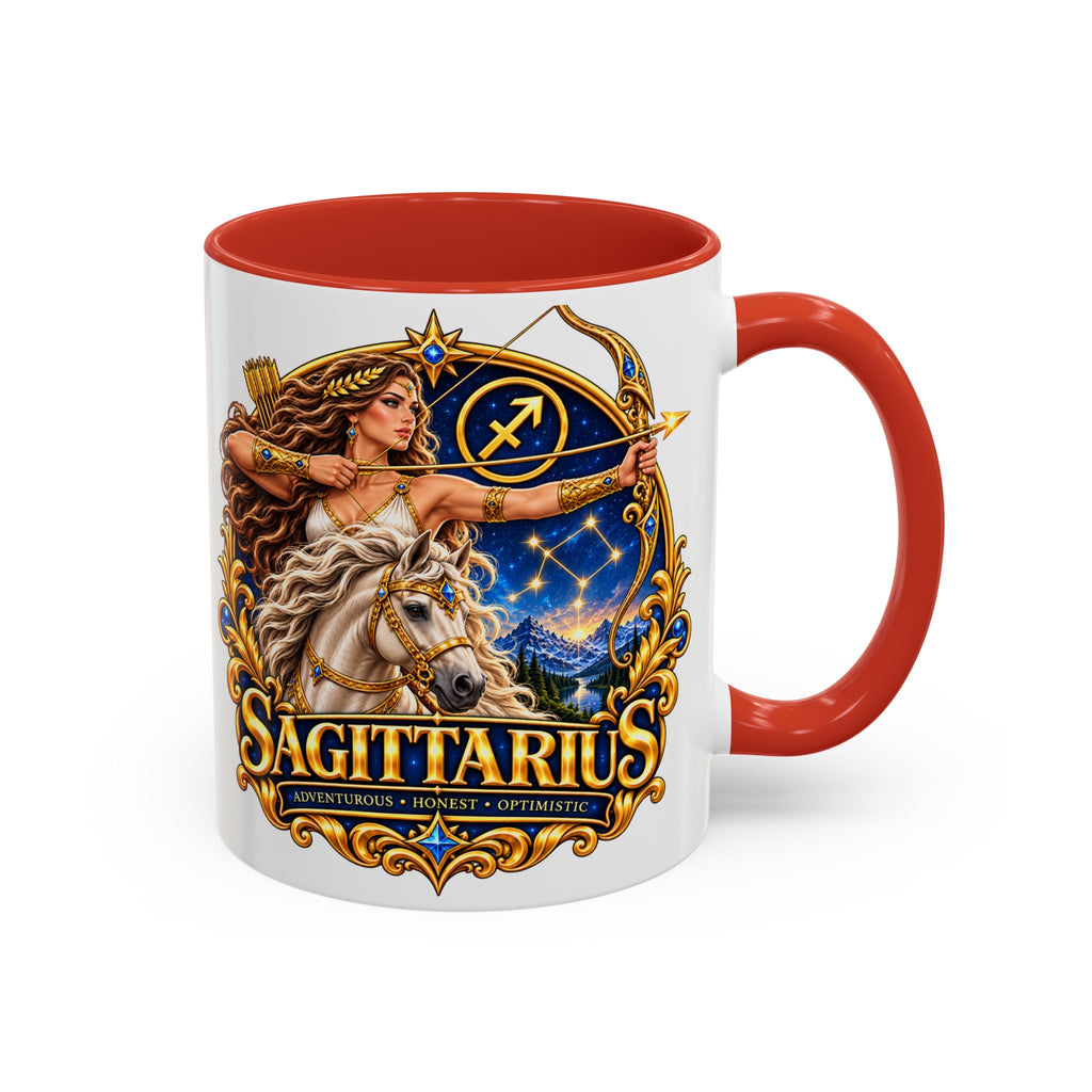 Sagittarius Accent Coffee Mug — Zodiac Archer Design (11/15oz)